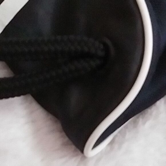 Adidas Sackpack Drawstring Backpack Black White 18X13X4 - Picture 8 of 14